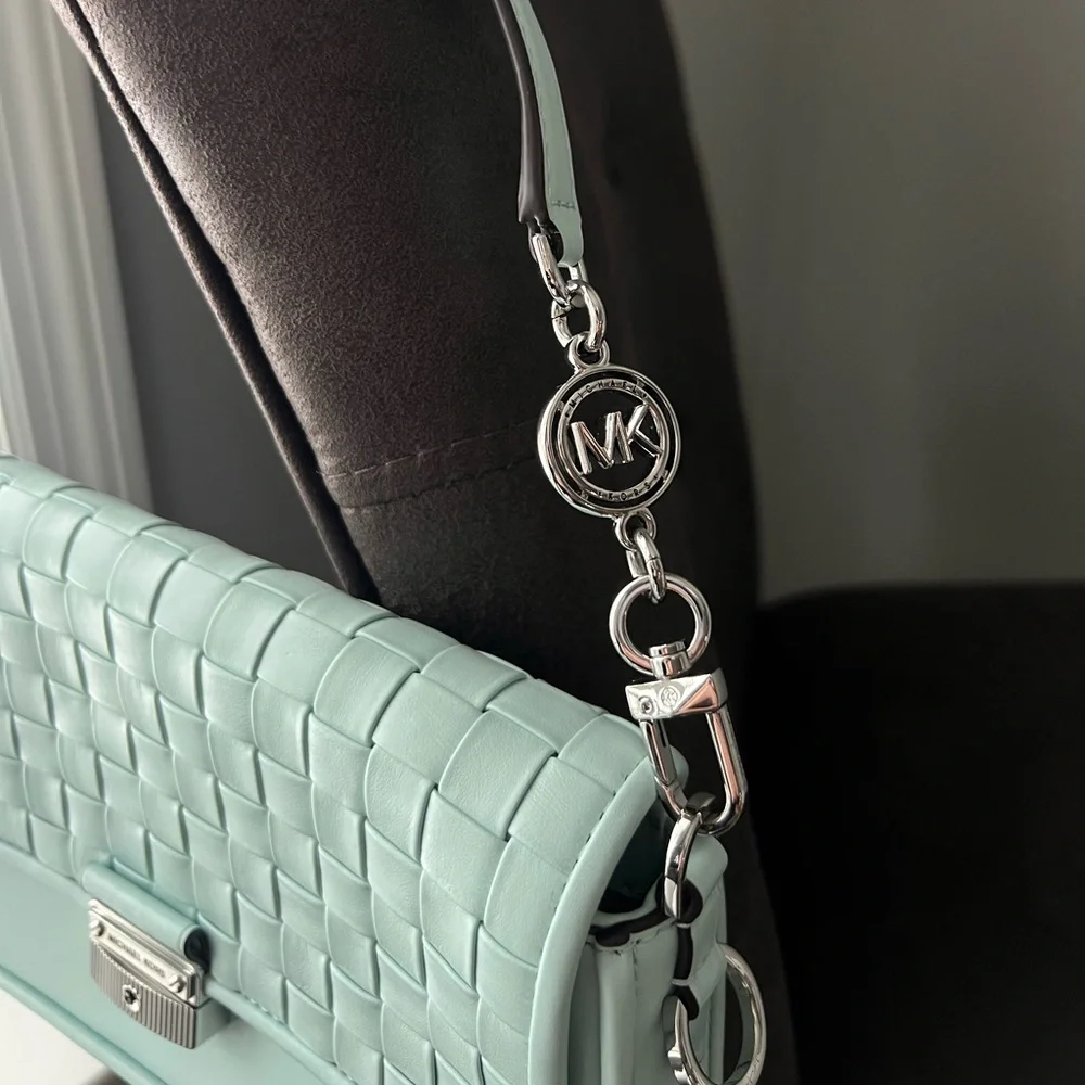 Michael Kors MK Bradshaw Small Woven Leather Convertible Shoulder Bag/Crossbody - Picture 10 of 16